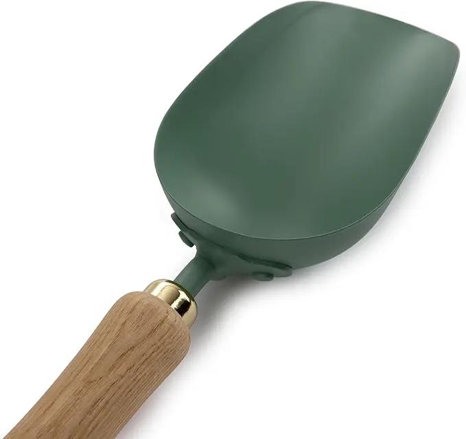 Barebones Garden Scoop - Garden Spoon - Stainless Steel Small Hand Shovel for Transplanting, Digging, and Planting - Great Home Gardening Hand Tools (Ash/Mint) by GreenHaven Gardens