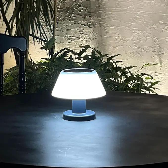 Solar Table Lamp Rechargeable Cordless - 4 Modes USB/Solar Charging Indoor Outdoor, IP54 Waterproof, 4000K Neutral White Light for Living Room/Garden/Study/Patio by GreenHaven Gardens