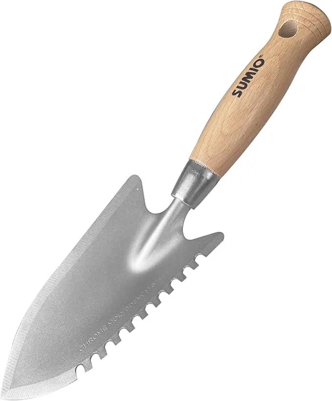 SUMIO 11.6" Weeding Trowel with Serrated Edge, Alloy Steel Digging Trowel Garden Shovel for Digging, Planting, and Loosening Soil by GreenHaven Gardens
