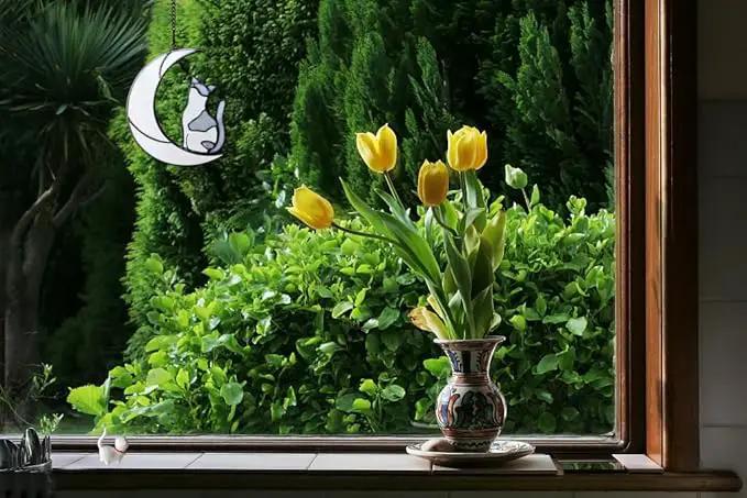 Gray and White Cat Memorial Gifts Loss of Cat British Shorthair Stained Glass Cat Suncatcher Cat Died Sympathy Gifts for Cat Lovers Cat Loss Sympathy Gift by GreenHaven Gardens