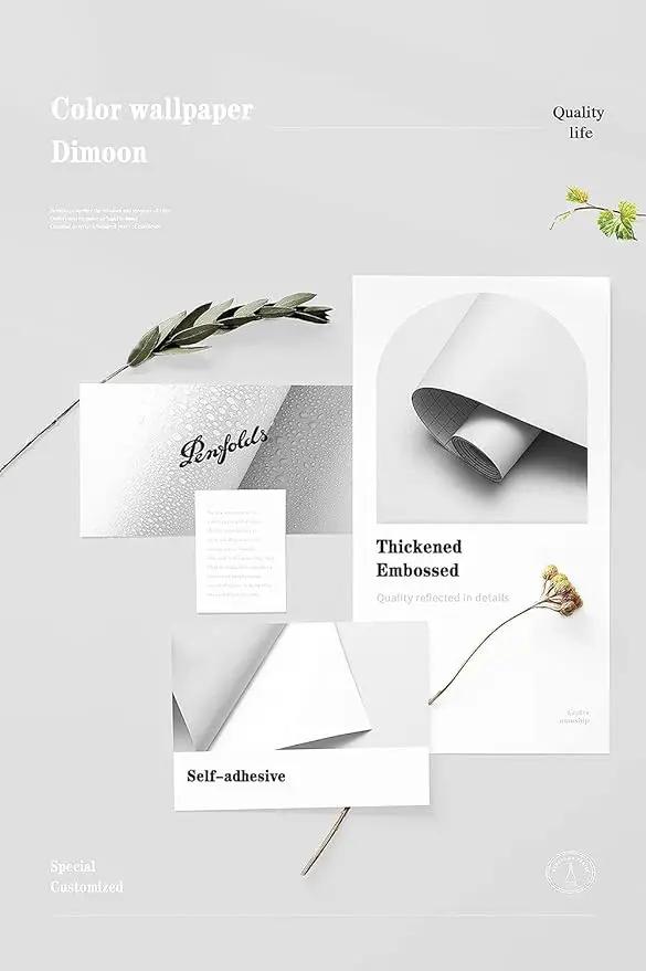 Dimoon 236''x23.6'' White Thicken Peel and Stick Wallpaper Contact Paper Modern Self Adhesive Wall Paper Removable Renter Friendly Textured Solid Color Shelf Vinyl Roll (236''x23.6'',White Thicken) by GreenHaven Gardens