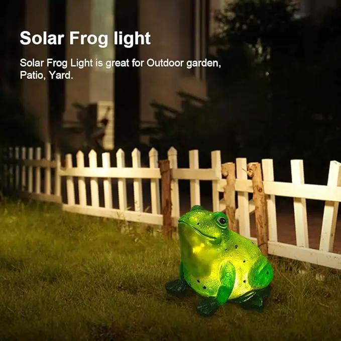 Solar Frog Lights Deck Decorative Lighting Statue Lawn Patio Backyard Outdoor Garden Decoration Housewarming Gift by GreenHaven Gardens