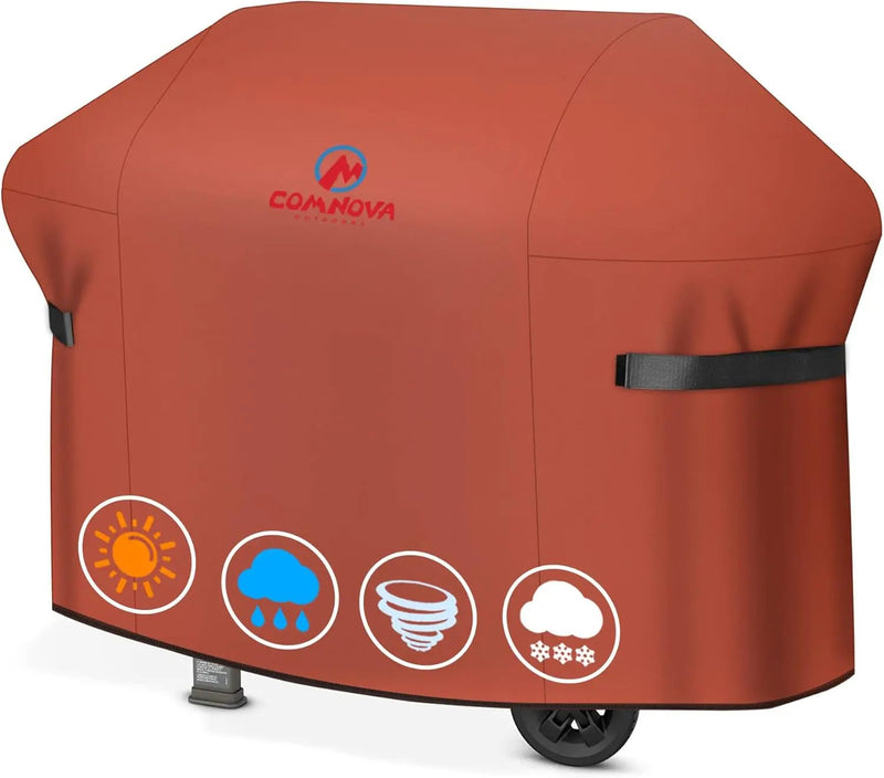 Comnova Grill Cover 75 Inch - 600D BBQ Cover for Outdoor Grill Heavy Duty and Waterproof, Large Barbecue Gas Grill Covers for Weber, Char-Broil, Nexgrill, Monument, Dyna-glo, Brinkmann and More by GreenHaven Gardens