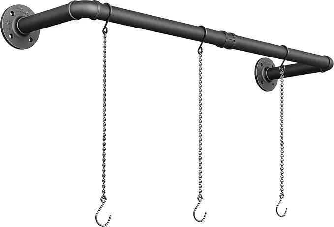 Plant Hanger Indoor, Hanging Planters Rod for Indoor Plants with 3 Hanging Chains, Wall Plant Hanging Rod for Window Ceiling, 38.2 Inch, Metal/Black, Pots Not Included… by GreenHaven Gardens
