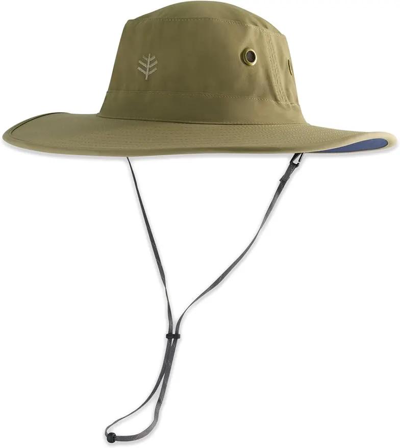 Men's Shapeable Wide Brim Hat - UPF 50 Sun Protection - Maximum Coverage on Your Next Adventure - Sun Fearless Leo Hat by GreenHaven Gardens