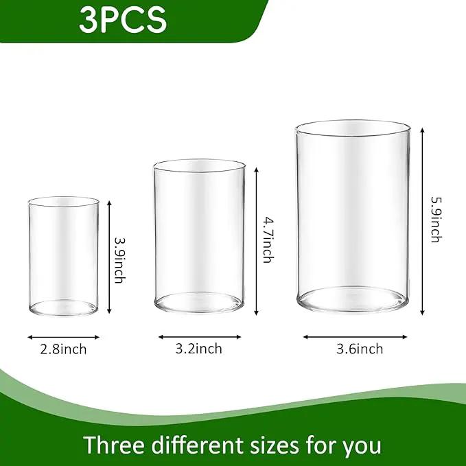 36pcs Glass Vase Cylinder for Centerpieces Small Flower Glass Clear Home Decor Centerpiece Table Flower Vase Decorations for Wedding＆Holiday 4,4.7,6Inch Tall by GreenHaven Gardens