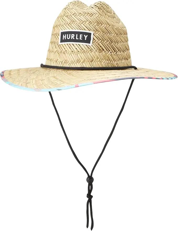 Hurley Men's Straw Hat - Bayside Lifeguard Straw Sun Hat by GreenHaven Gardens