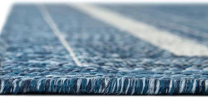 Unique Loom Outdoor Border Collection Area Rug - Soft Border (5' 3" x 7' 1" Rectangle Blue/Ivory) by GreenHaven Gardens