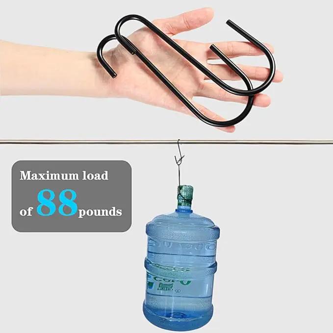 Vindar 3 Pack 6 Inches Bird Feeder Hook Heavy Duty Big S Hooks Hangers for Kitchen, Office, Wind Chimes, Lanterns, Gardening Tools, Hummingbirds Feeders, Bird House, Lanterns by GreenHaven Gardens