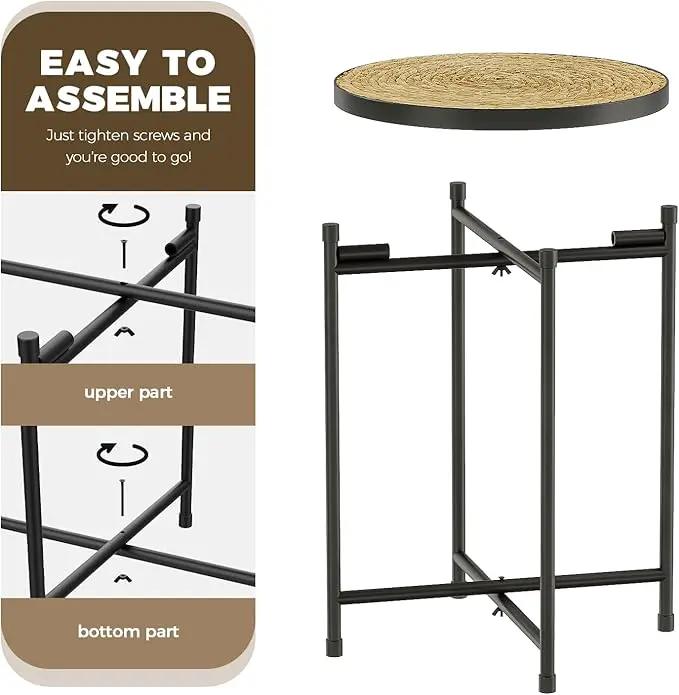 Bamworld Rattan Plant Stand Indoor,Round Plant Table for Large Plants,Tall Heavy Duty Plant Holder for Living Room Bedroom Balcony,Boho Rattan Decor by GreenHaven Gardens