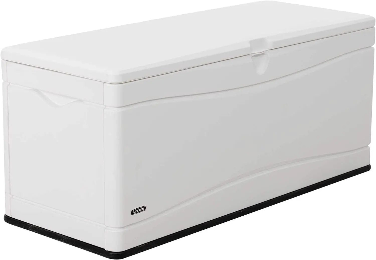LIFETIME Outdoor Storage Deck Box, 130 Gallon, Arctic White, Lockable, UV-Protected, for Decks and Marine Docks by GreenHaven Gardens