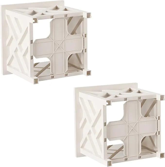 Lattice Design Planter Box 2-Pack – 14.75-Inch Decorative Outdoor Flower or Plant Pots – Front Porch, Patio, and Garden Decor by Pure Garden (White) by GreenHaven Gardens