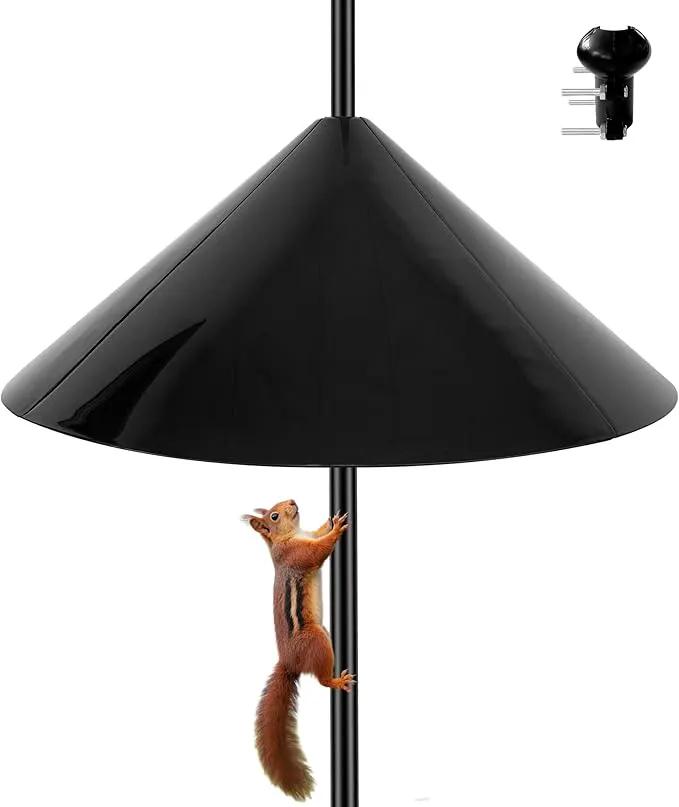 19-inch Squirrel Baffle, Squirrel-Proof for Bird Feeder Pole, Birdhouse Baffle for Shepherd's Hook in The Outdoors,Black(1 Pack) by GreenHaven Gardens