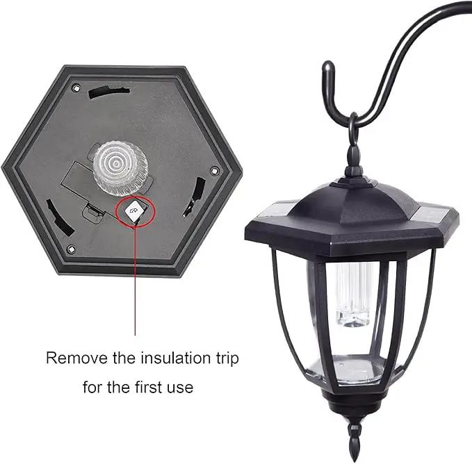MAGGIFT 34 Inch Hanging Solar Lights, Decorative Garden Lanterns with 2 Shepherd Hooks, Solar Powered Coach Lights, Warm White LED Outdoor Lighting for Landscape, Yard, Pathway and Patio, 2 Pack by GreenHaven Gardens