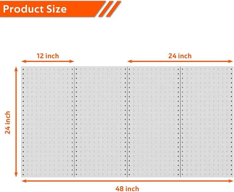 Ultrawall 4 Pcs Metal Pegboard Wall Panels, Peg Boards for Garage Tool Storage by GreenHaven Gardens
