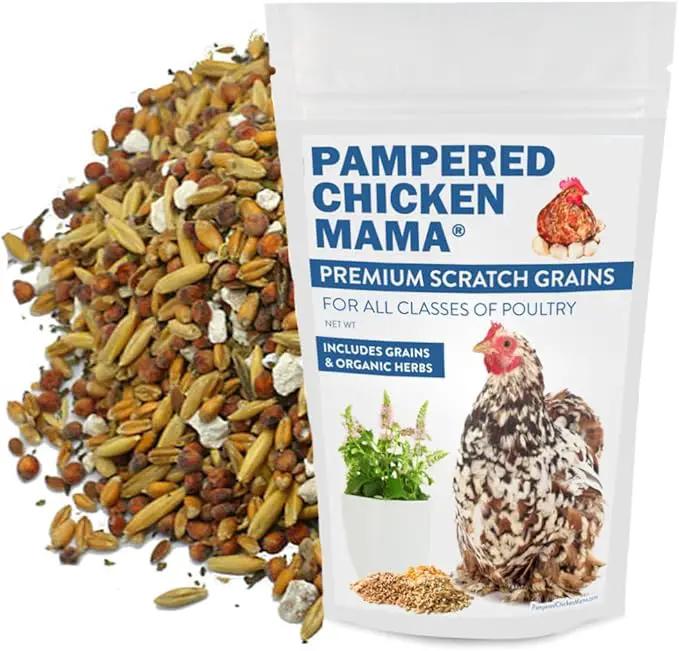 Pampered Chicken Mama Backyard Feed - Premium Scratch Treat - High Protein & Calcium All-Natural Grower Feed Supplies for Laying Chickens (2.5 Pounds) by GreenHaven Gardens