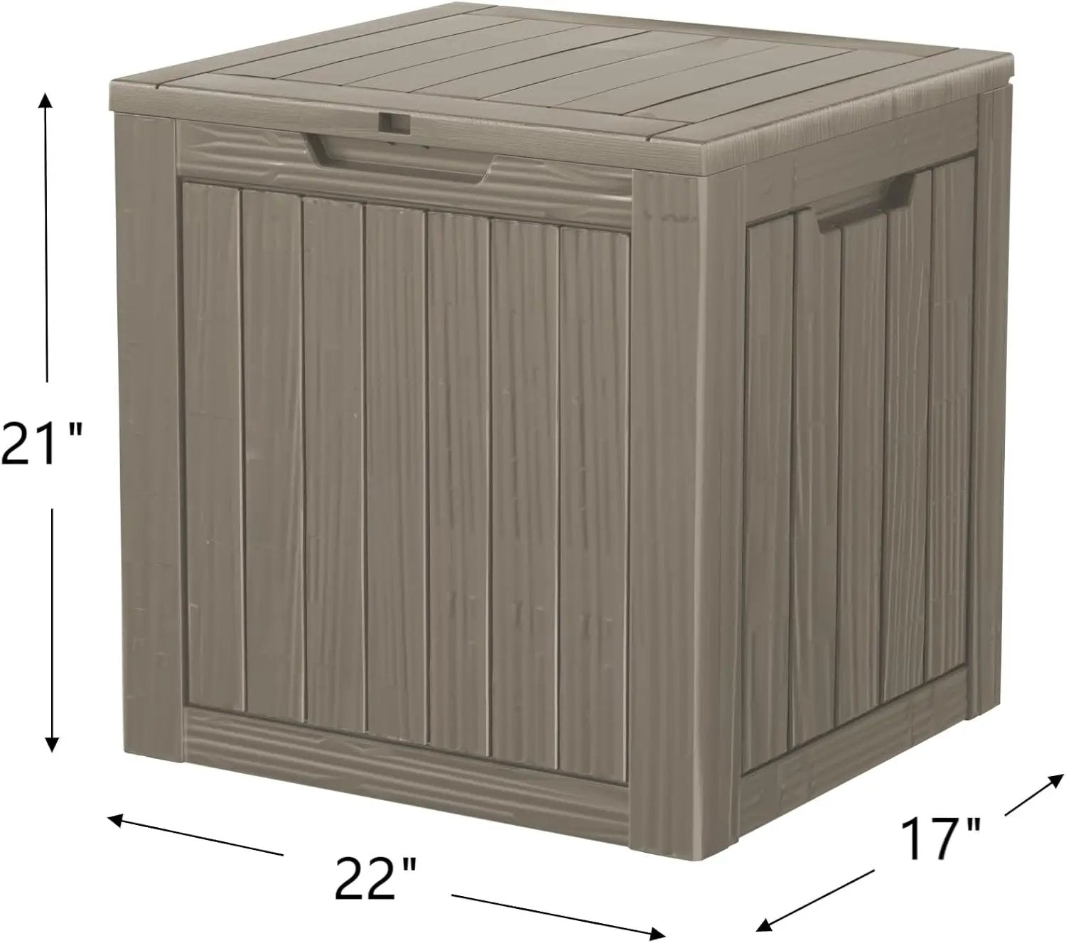 35 Gallon Waterproof Large Resin Deck Box Indoor/Outdoor Lockable Storage Container and Seating for Garden, Pool, and Patio (35 Gallon, Grey) by GreenHaven Gardens