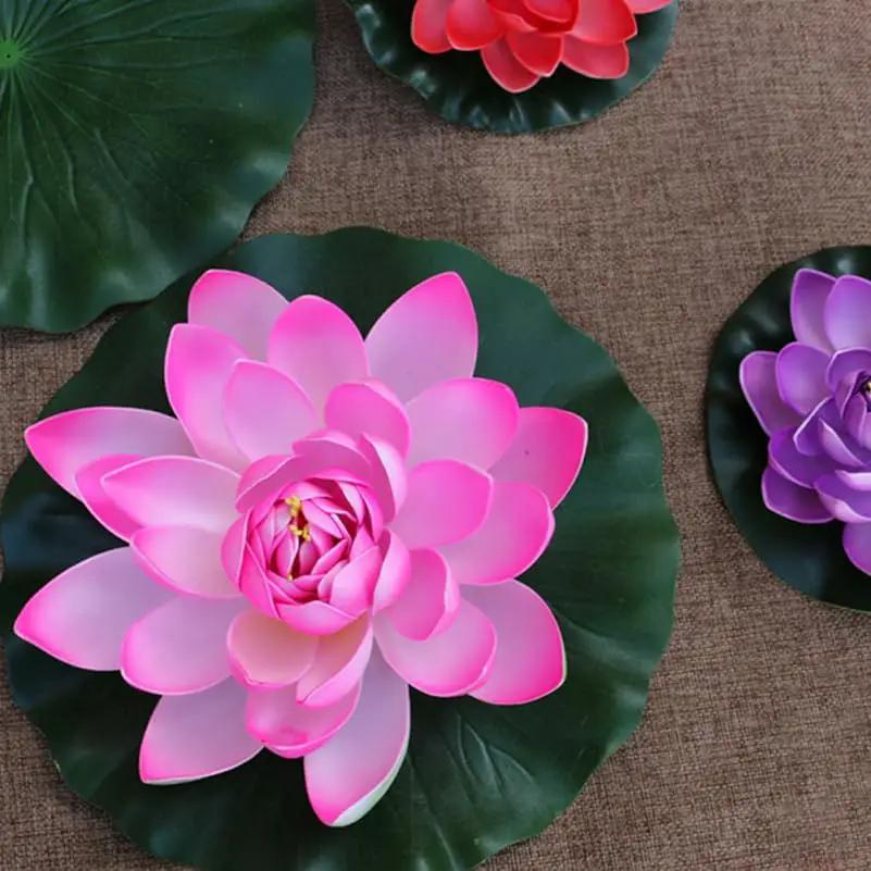DOITOOL Artificial Lily Pads for Koi Pond: 3 Pcs Artificial Floating Foam Lotus Leaves 11 Inch Realistic Water Lily Pads Ornaments for Patio Fish Pond Pool Aquarium Decor, Green by GreenHaven Gardens