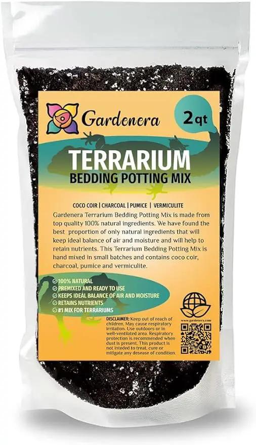 Create Your Perfect Terrarium with Gardenera Terrarium Bedding - Expertly Crafted for Optimal Plant Health - 2 QUARTS by GreenHaven Gardens