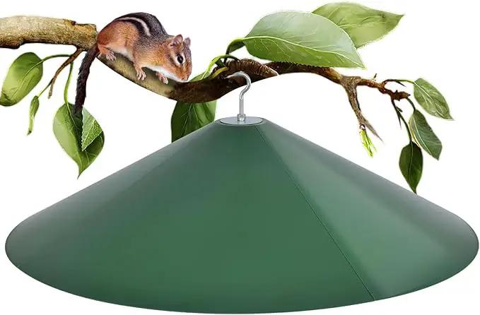 24-inch Large Outdoor Squirrel Baffles for Bird Feeders Pole, Two Way Use, Green Color by GreenHaven Gardens