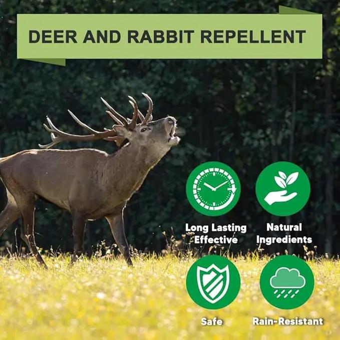 Deer Repellent, Rabbit Repellent Outdoor, Deer Deterrent for Plants, Keep Rabbits Out of Backyard, Deer and Rabbit Repellant, Deer Repellant Balls for Flowers Shrubs & Trees-8 Packs by GreenHaven Gardens
