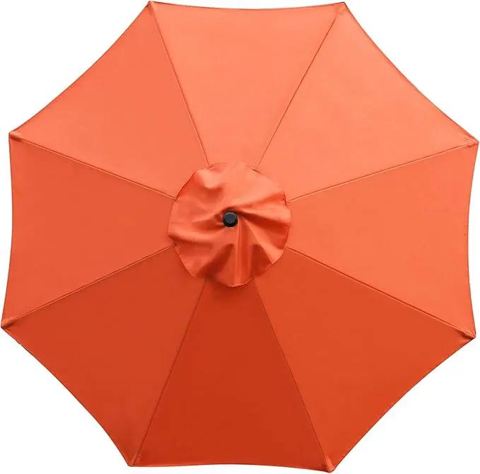 Sunnyglade 9' Patio Umbrella Outdoor Table Umbrella with 8 Sturdy Ribs (Orange) by GreenHaven Gardens