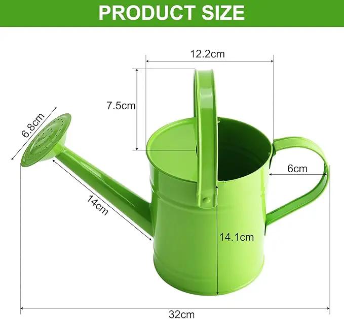 Finderomend Watering Can, Metal Watering Can 1.5L/51oz, Iron Art for Watering Bucket Home Office Small Portable Indoor Watering Equipment (Green) by GreenHaven Gardens