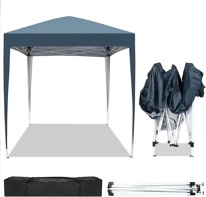 Outvita 6.5x6.5ft Pop Up Canopy Tent, Outdoor Instant Shelter Folding Canopy with Carry Bag for Commercial Events, Party, Backyard BBQ, Camping Blue by GreenHaven Gardens