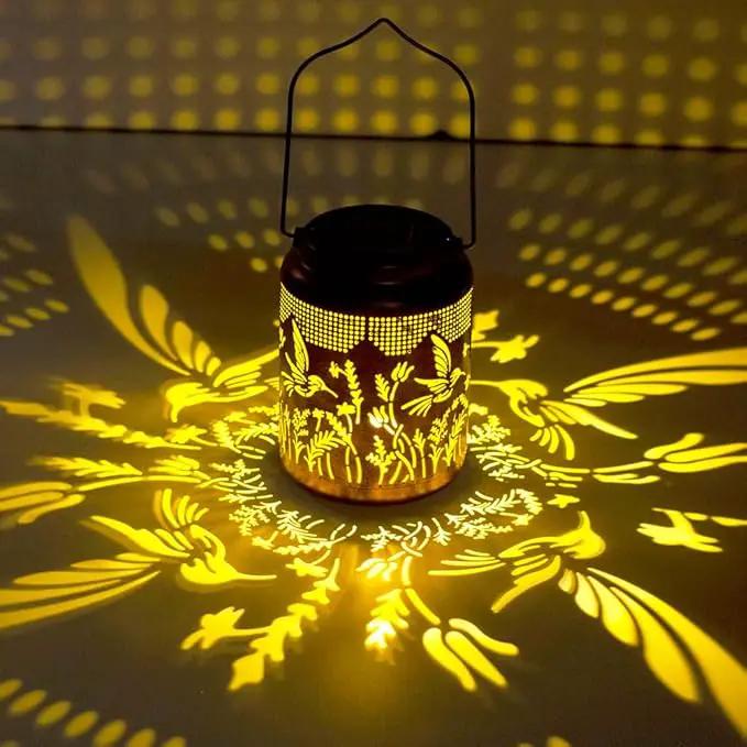 Hummingbird Solar Lanterns Outdoor Waterproof,Metal Garden Decor Hummingbird Gifts Hanging Solar Lanterns Outdoor Lights for Patio, Yard, Poch,Table Birthday Gifts for Women Mom by GreenHaven Gardens