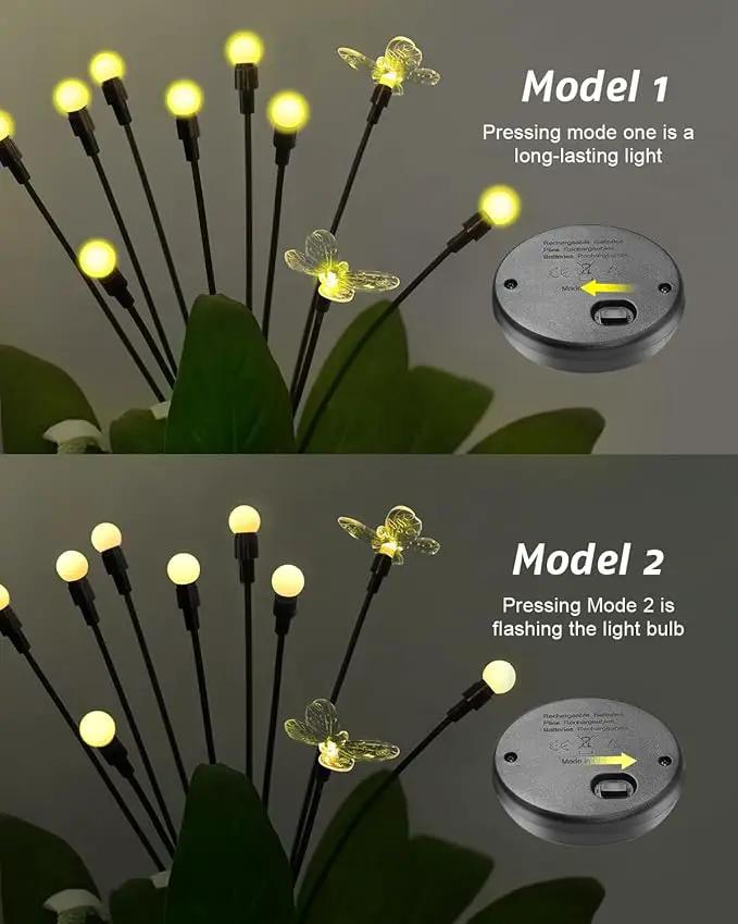 Solar Garden Lights 2024 Upgraded Solar Outdoor Lights Sway by Wind for Patio Pathway Decoration 2+8 Warm White (Butterfly 4 Pack)… by GreenHaven Gardens