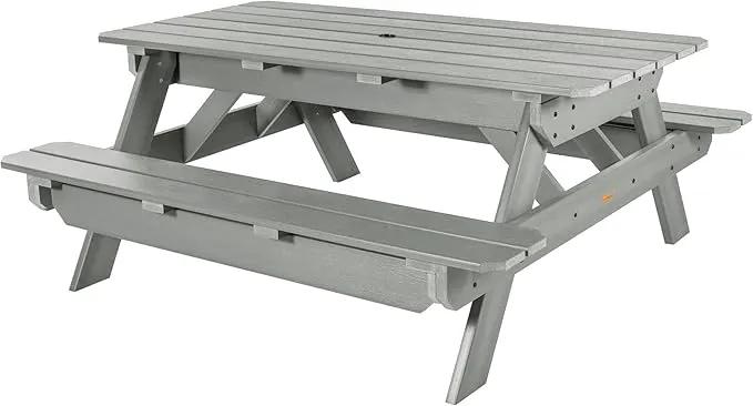 highwood Hometown Picnic Table, 6 Foot, Coastal Teak by GreenHaven Gardens