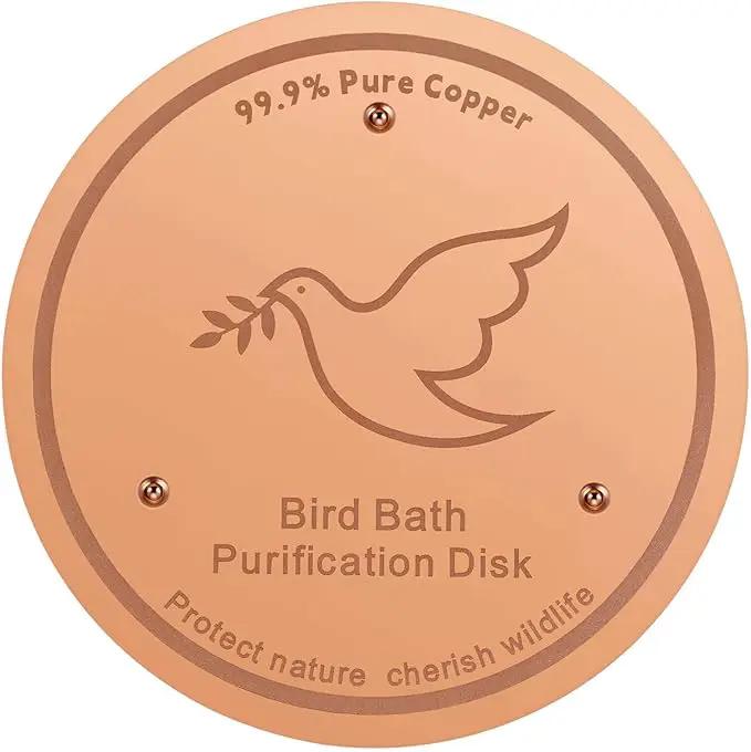 1Pack Bird Bath Copper Purification Disk | 0.6mm Reinforced 99.9% Pure Copper | Universal Fit for Outdoor Birdbaths(Birdbath Copper 1 Pack) by GreenHaven Gardens