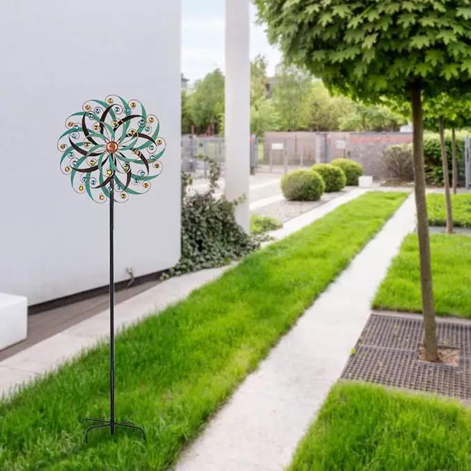 Stargarden Large Metal Wind Spinners for Outdoor, Metal Yard Art Wind Sculptures & Spinners for Yard and Garden Decorations (20x80 Inches) by GreenHaven Gardens