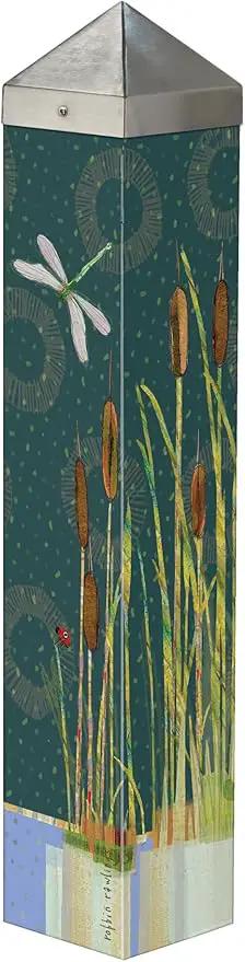 Studio M Art Pole, PVC Weather Resistant Pole with Vinyl Bowl 20 inches Tall Outdoor Decoration for Gardens, Patios, Yards, Landscaping and Birding Accessories, Always with You by GreenHaven Gardens