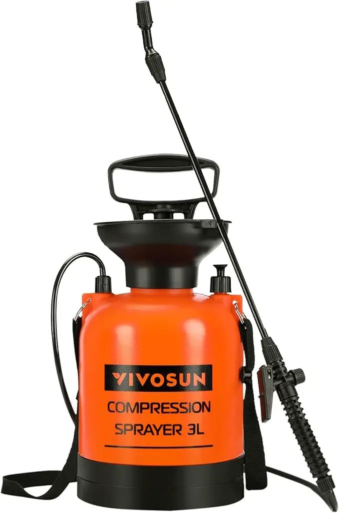 VIVOSUN 0.8-Gallon Pump Pressure Sprayer, Pressurized Lawn & Garden Water Spray Bottle with Adjustable Shoulder Strap, for Spraying Plants, Garden Watering and Household Cleaning by GreenHaven Gardens