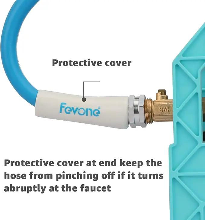 Fevone 25 ft Garden Hose, Heavy Duty Water Hose, Hybrid Polymer, Kink Resistance, Flexible, Durable, Leak Free, Aluminum Fittings, 3/4" GHT, 5/8" ID, 600 Psi, Drinking Water Safe by GreenHaven Gardens