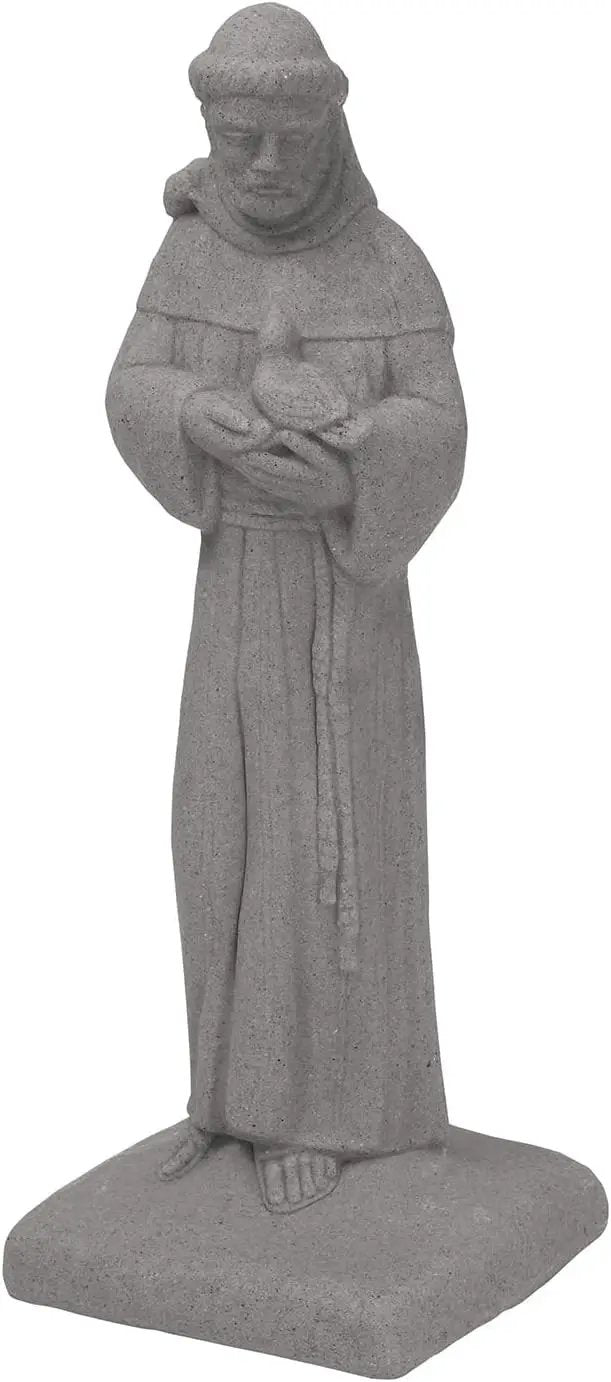 EMSCO Group 2231-1AZ Group Saint Francis Statue – Natural Granite Appearance – Made of Resin – Lightweight – 29” Height by GreenHaven Gardens