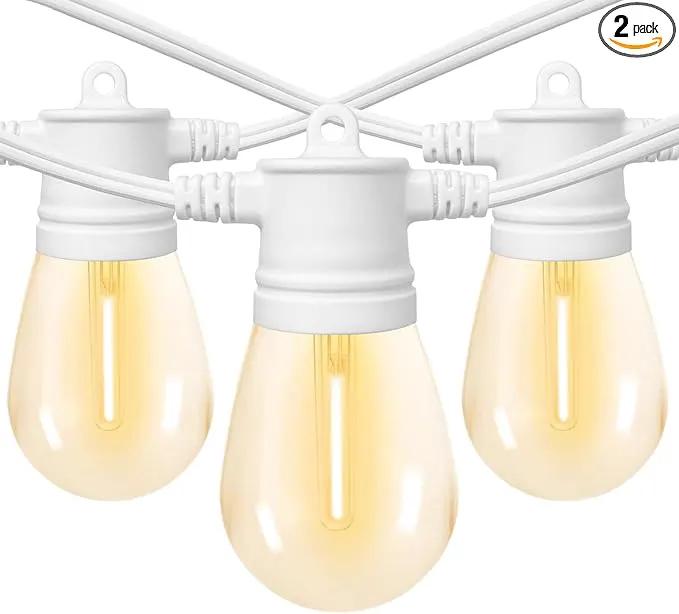 SUNTHIN White Outdoor String Lights, 96FT White Patio Lights with 32 Shatterproof LED Bulbs for Garden, Backyard, Porch, Cafe, Deck, Wedding, Party, Gathering by GreenHaven Gardens
