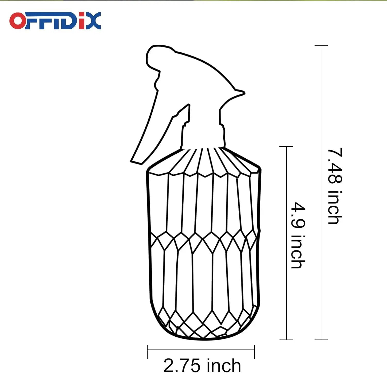 OFFIDIX Glass Spray Bottle,Plant Mister,Pressure Watering Can,Water Spray Bottle with Adjustable Nozzle,0.43L/15.17oz Handheld Spray Bottles for Outdoor Indoor Garden,Cleaning Solutions by GreenHaven Gardens