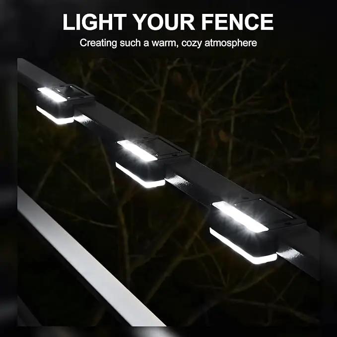 SOLPEX Solar Fence Lights, 6 LEDs Solar Lights Outdoor Waterproof Solar Powered for Deck, Stair, Front Porch, Balcony, Walkway, Garden, Yard, Patio, Pool Decor, IP65 Waterproof (16 Pack, Cold White) by GreenHaven Gardens