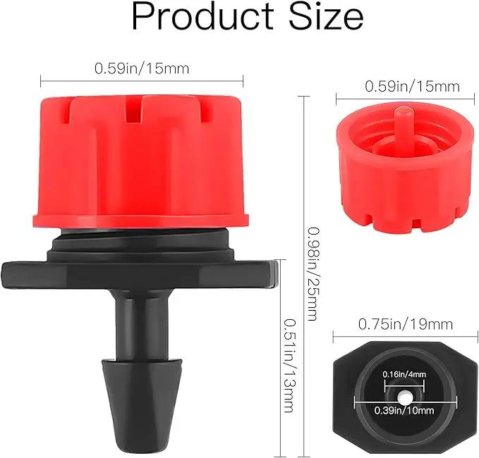 MSDADA 110 Pcs Adjustable Irrigation Drippers Sprinklers Emitter Drip Anti-Clogging Watering System for Flower beds,Gardens, Lawn on 1/4'' Barb by GreenHaven Gardens