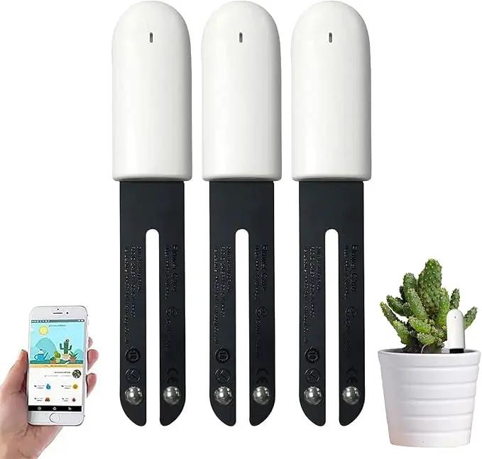 Soil Moisture Meter 4 in 1,Plant Water Monitor,Automatically detect Moisture/Temperature/Light/Fertility,Can Connect to Mobile Phone via Bluetooth,Hygrometer Sensor for Indoor Plants (3pc) by GreenHaven Gardens