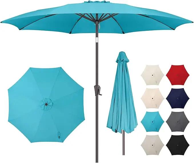 10ft Outdoor Patio Umbrella - Table Umbrella Waterprool UV Protection, Sombrillas de Patio with Push Button Tilt&Crank, Sun Umbrella for Pool, Porch, Garden, Deck, Backyard(Sky Blue) by GreenHaven Gardens