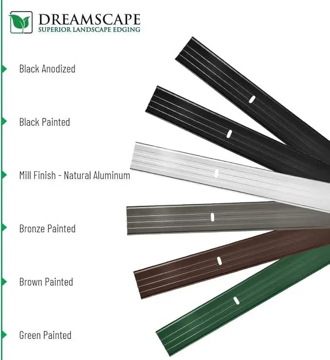 Dreamscape E-Z Edge Aluminum Landscape Edging - 8 Strips, 6ft Each (48ft Total), Black - Professional Quality Landscaping Border, Metal Divider for Lawn, Garden, Flowerbed… by GreenHaven Gardens