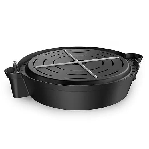 AC Infinity Self-Watering Fabric Pot Base XL, 4-Pack Auto-Irrigation Water Delivery System with Reservoir Meter, Extra Large Elevated Plant Saucers for Indoor Grow Tents, Greenhouses, Outdoor Gardens by GreenHaven Gardens