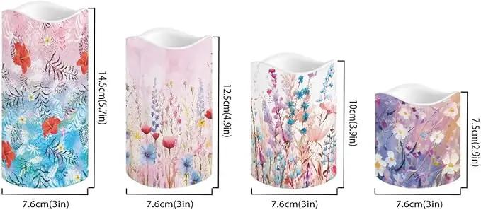 Ystardream Candle Sets for Women Gift Elegant Flower Flickering Flameless Candles Unity Candles for Wedding Ceremony Set,Beautiful Addition to Any Dinner Table,Bedroom,Outside Party by GreenHaven Gardens