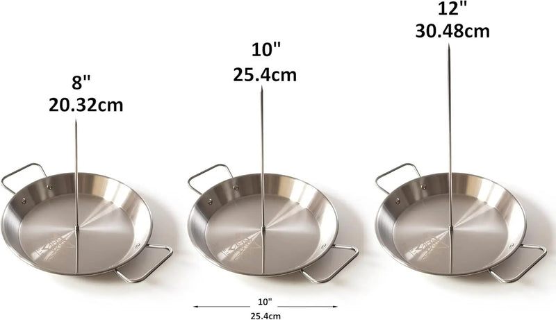 W.xZQ inc Al Pastor Vertical Skewer for Grill or Oven Stainless Steel includes 3 Removable Spikes (8", 10", 12") & Silicone Oven Mitts by GreenHaven Gardens