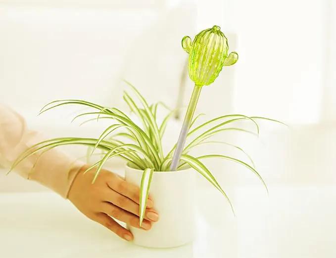 Ahhute Plant Watering Globes, Cactus Self Watering Globes, Glass Self Watering Planter Insert, Cacti Plant Watering Devices, Automatic Plant Waterer Indoor, Watering Bulbs, 2 Pack by GreenHaven Gardens