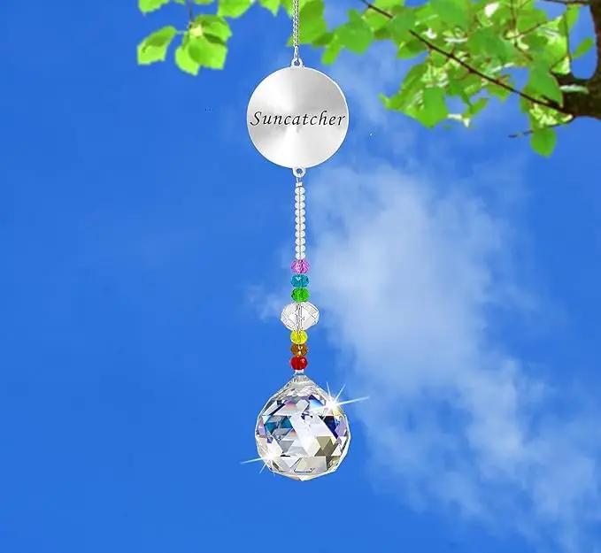 Memorial Gifts Crystal Suncatcher,Unique Sympathy Gifts for Loss of Loved One,Rainbow Maker Bereavement Gifts Box for Loss of Father Mom Dad Son Daughter Husband Brother Grandmother (A) by GreenHaven Gardens