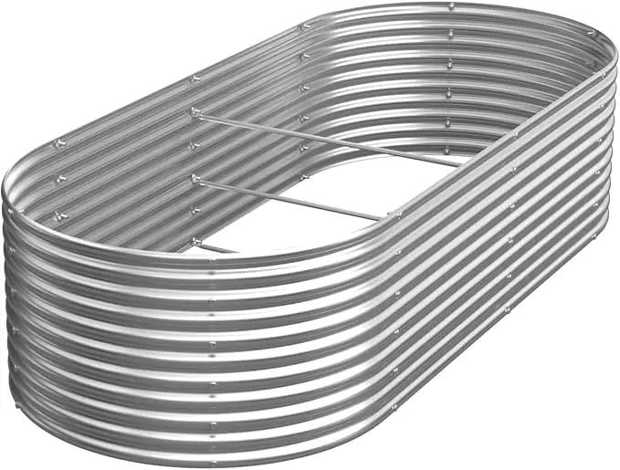 Tall Galvanized Raised Garden Bed Outdoor,Metal Garden Bed for Vegetables,Steel Raised Beds for Gardening,Above Ground Garden Box for Flower-44x22 inch by GreenHaven Gardens